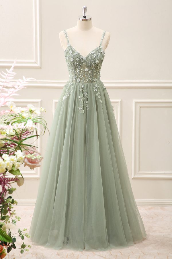 Royal Blue Corset Sequined A Line Tulle Maxi Dress with Appliques - Image 19