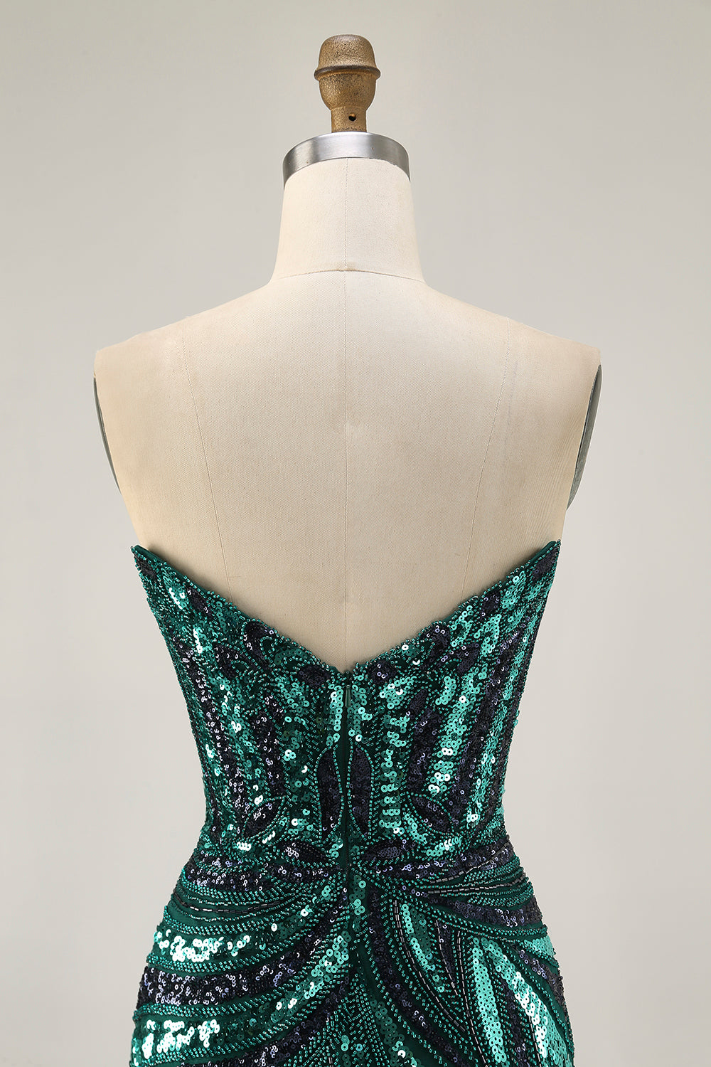 Royal Blue Strapless Bodycon Homecoming Dress With Sequins - Image 16