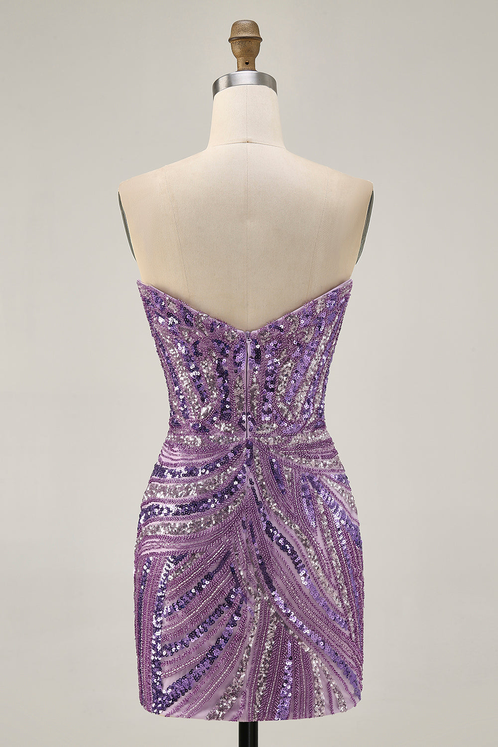 Royal Blue Strapless Bodycon Homecoming Dress With Sequins - Image 18