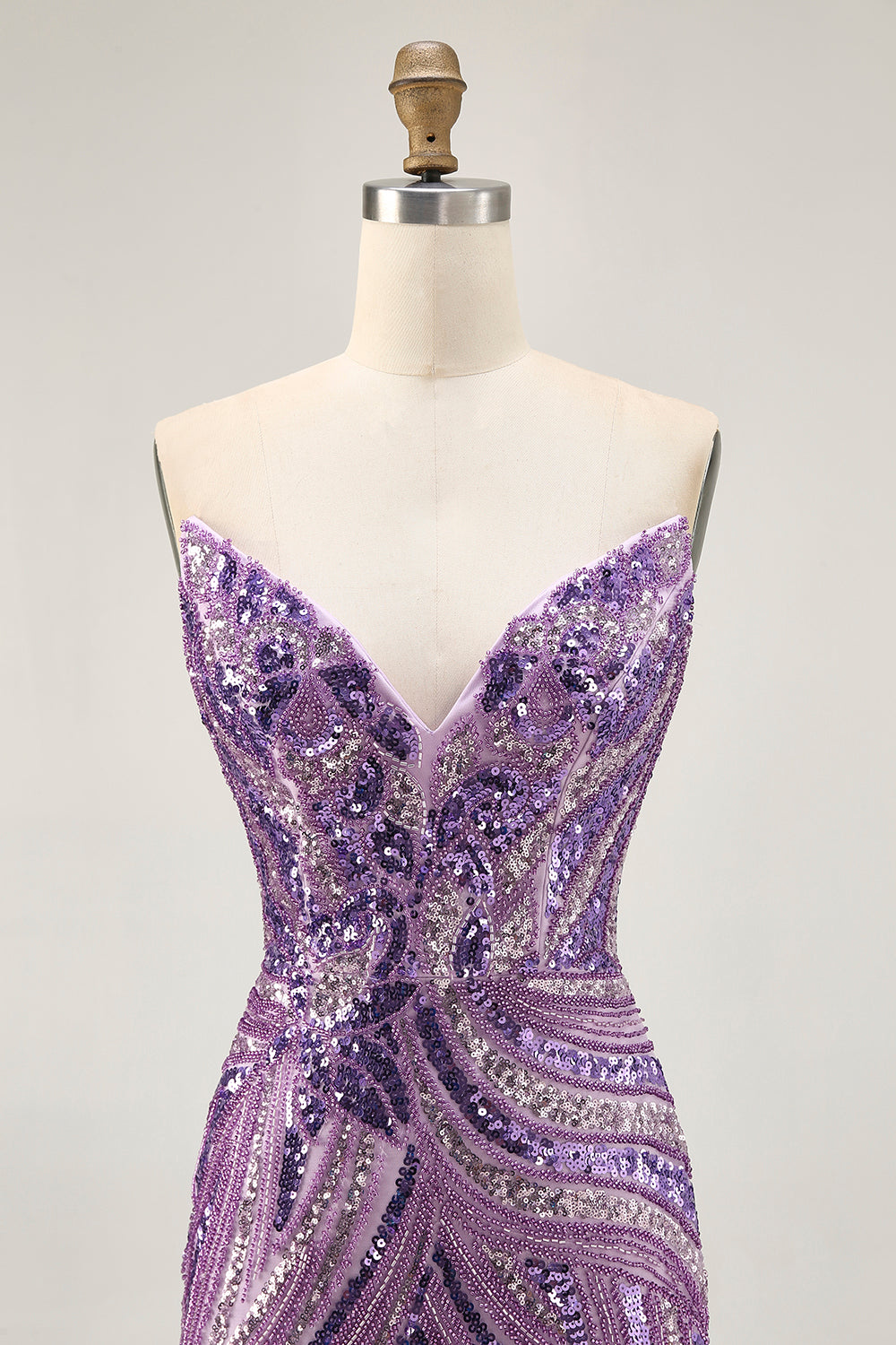 Royal Blue Strapless Bodycon Homecoming Dress With Sequins - Image 22