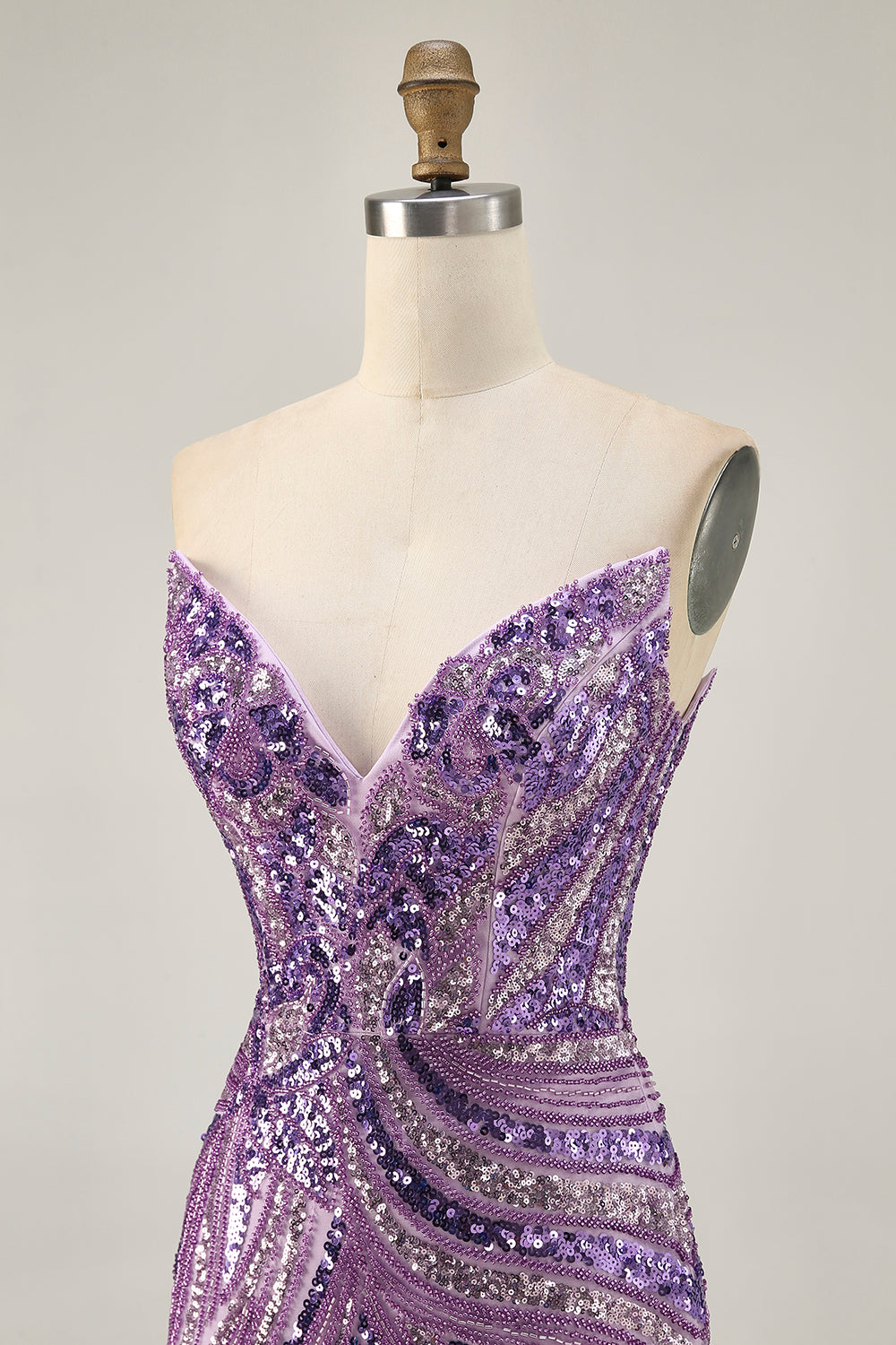 Royal Blue Strapless Bodycon Homecoming Dress With Sequins - Image 24