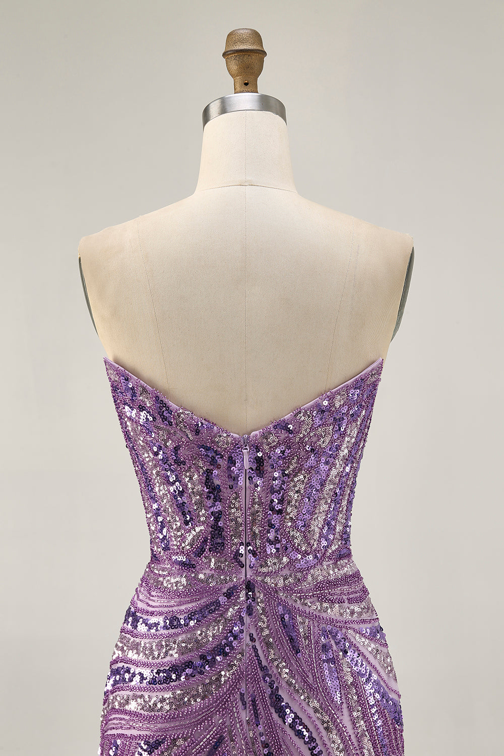 Royal Blue Strapless Bodycon Homecoming Dress With Sequins - Image 23