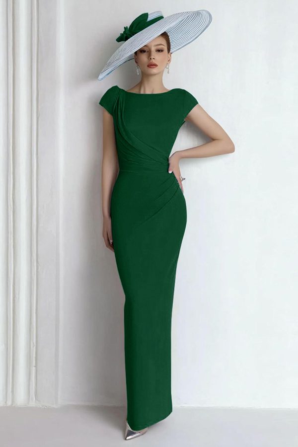 Royal Blue Sheath Maxi Mother Of The Bride Dress - Image 9