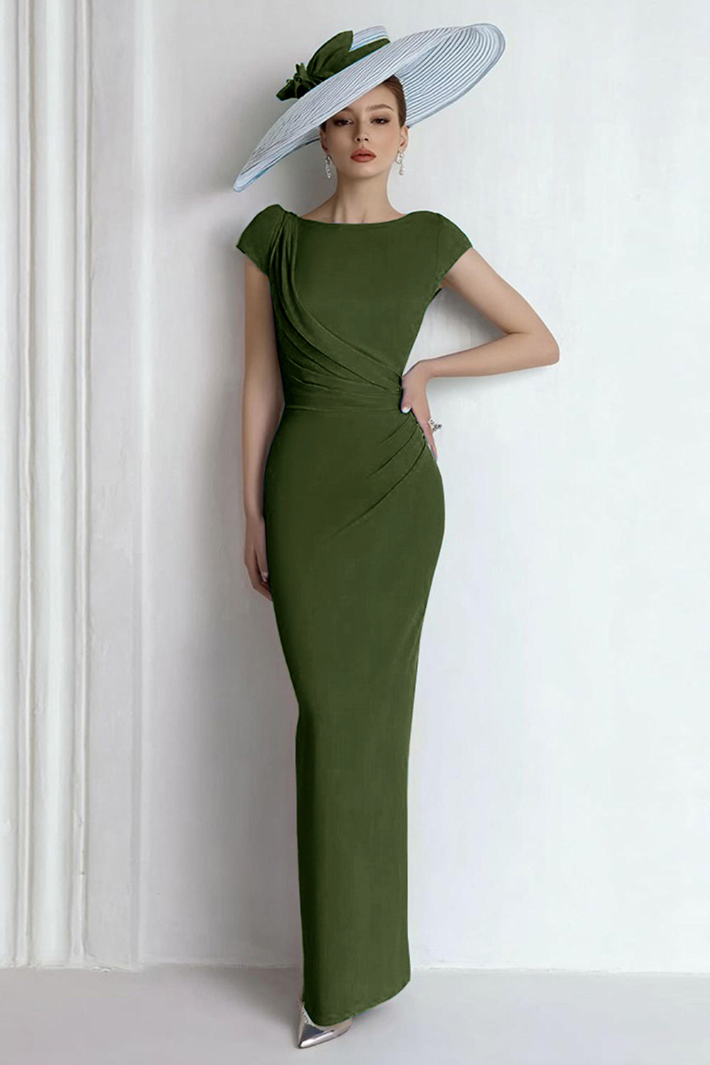 Royal Blue Sheath Maxi Mother Of The Bride Dress - Image 13