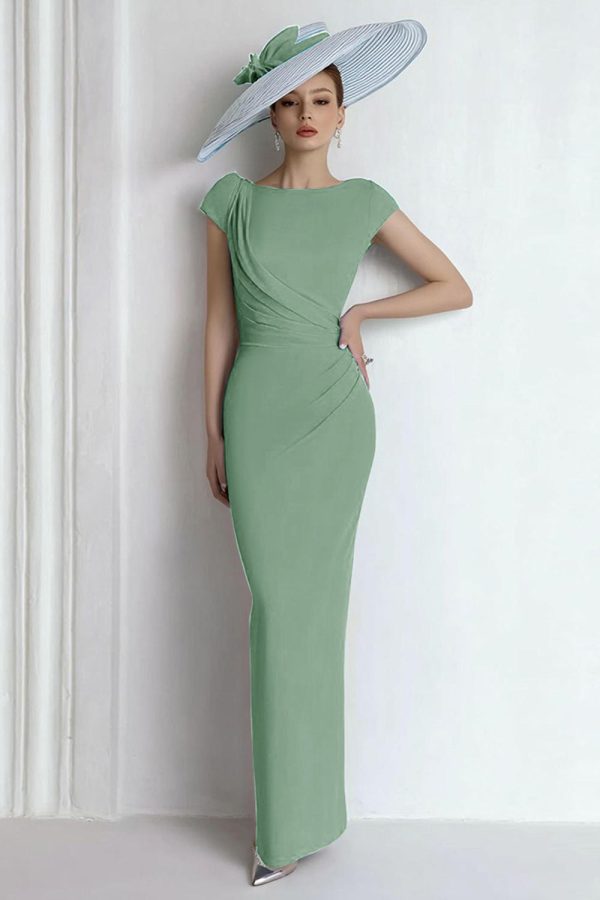 Royal Blue Sheath Maxi Mother Of The Bride Dress - Image 14