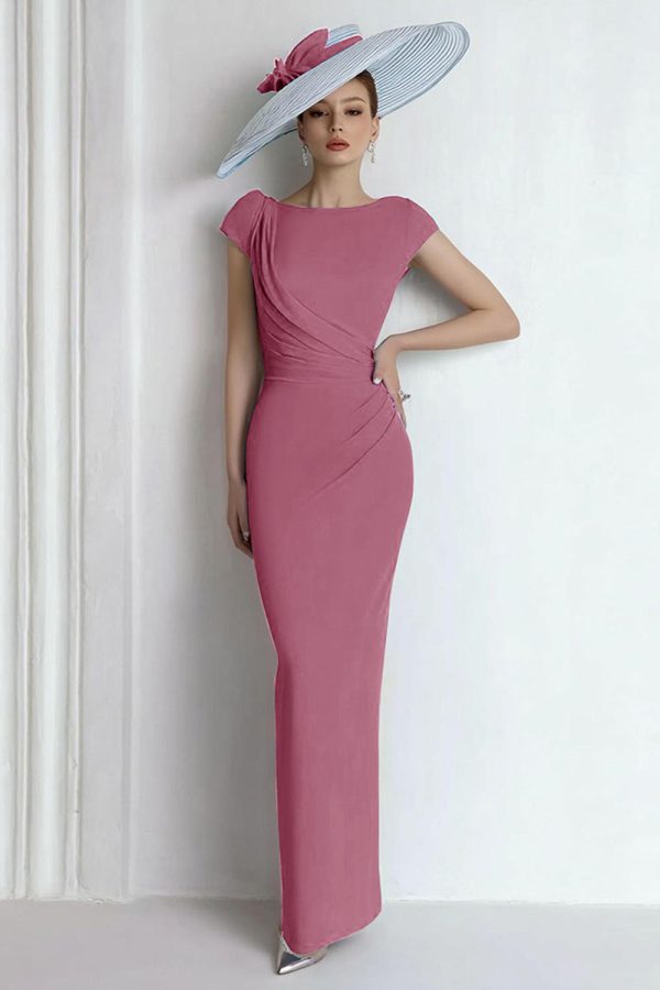 Royal Blue Sheath Maxi Mother Of The Bride Dress - Image 15